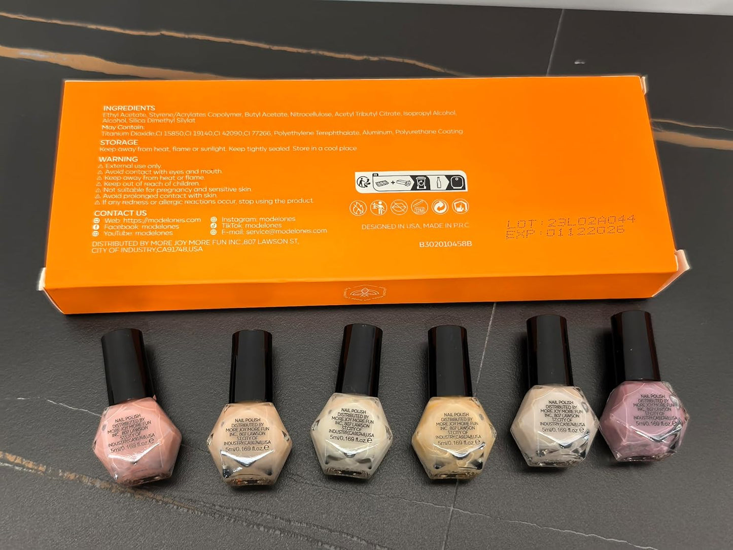 modelones Jelly Nail Polish Set of 6 – Safe DIY Manicure for Teen Girls, Non-Toxic Quick Dry Sheer Pink Nude Shades for Dorm Room
