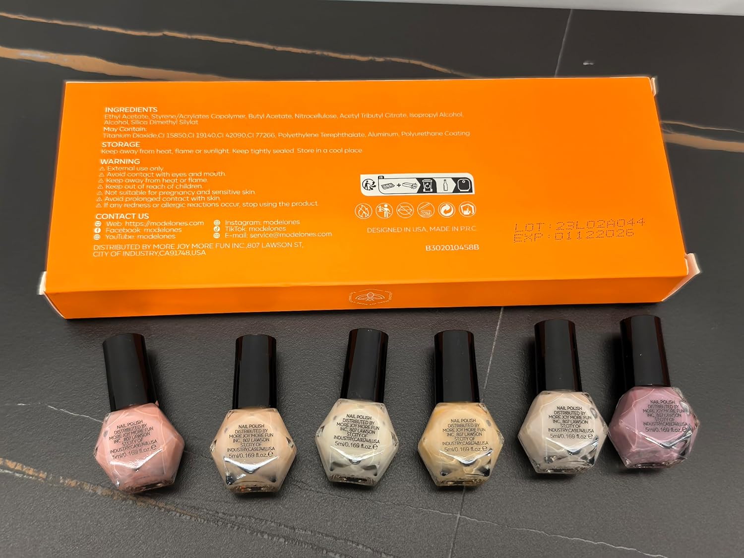 modelones Jelly Nail Polish Set of 6 – Safe DIY Manicure for Teen Girls, Non-Toxic Quick Dry Sheer Pink Nude Shades for Dorm Room