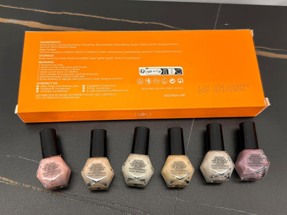modelones Jelly Nail Polish Set of 6 – Safe DIY Manicure for Teen Girls, Non-Toxic Quick Dry Sheer Pink Nude Shades for Dorm Room