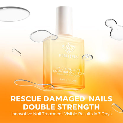 modelones Nail Repair Serum for Weak Brittle Nails – Clean Beauty Self-Care Ritual with Keratin and Jojoba, 15ml