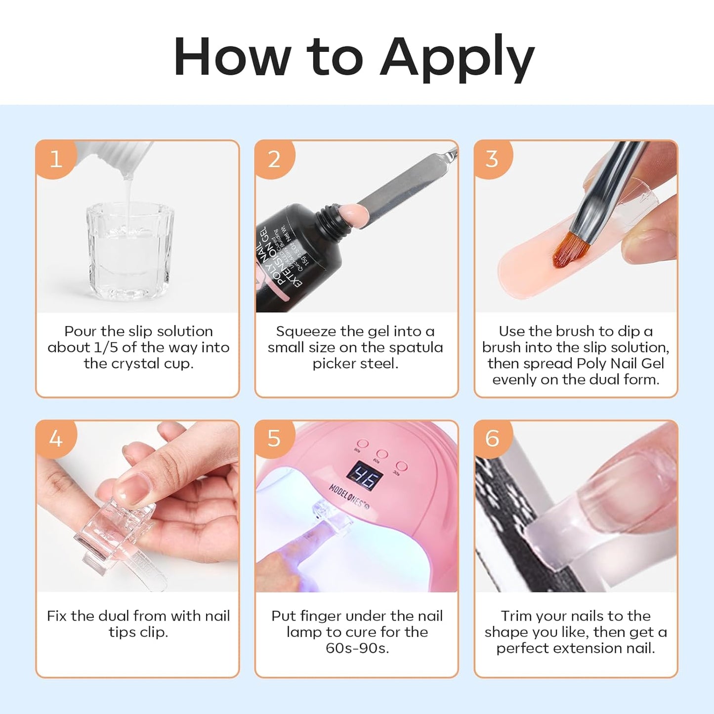 Modelones Poly Gel Slip Solution & Brush Kit – Thoughtful Birthday Gift for Women Who Love DIY Nail Art