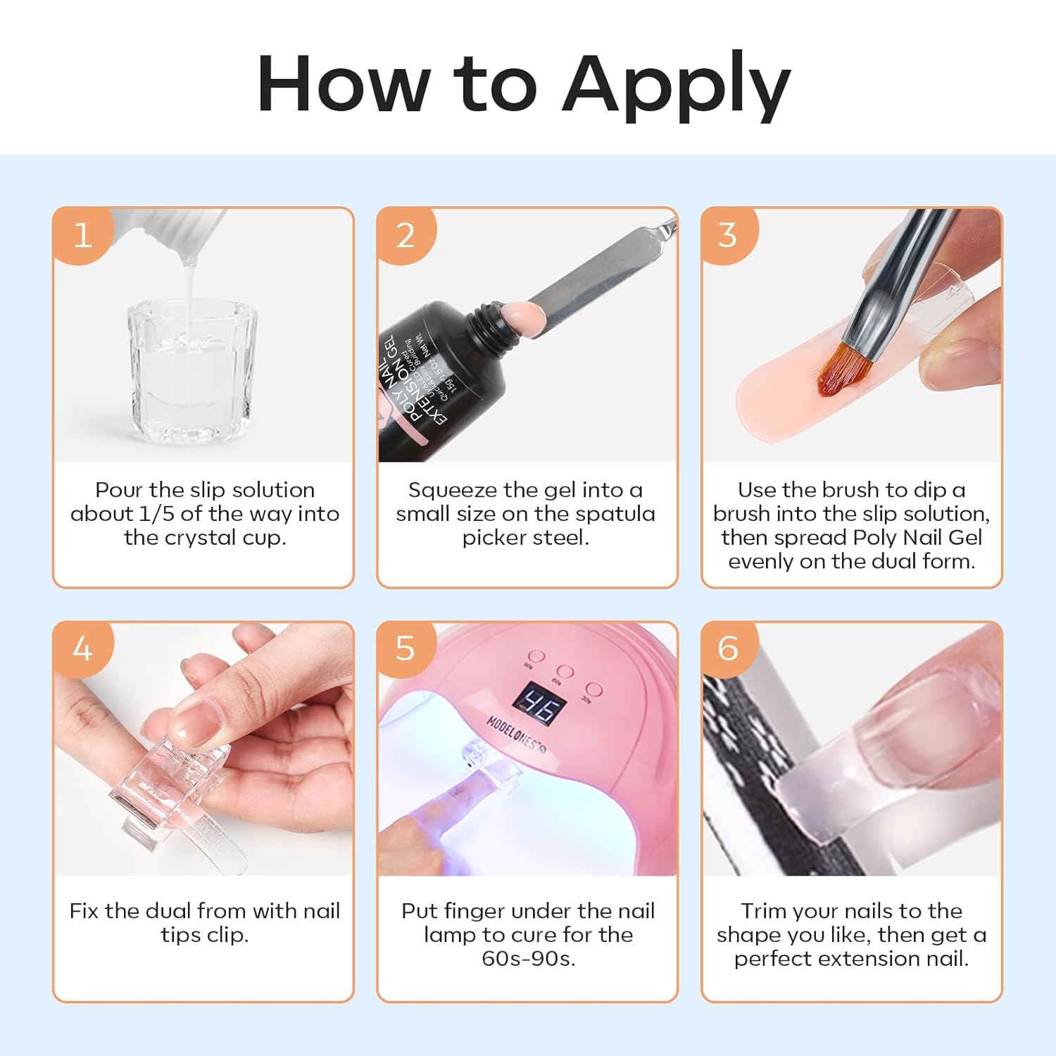 Modelones Poly Gel Slip Solution & Brush Kit – Thoughtful Birthday Gift for Women Who Love DIY Nail Art
