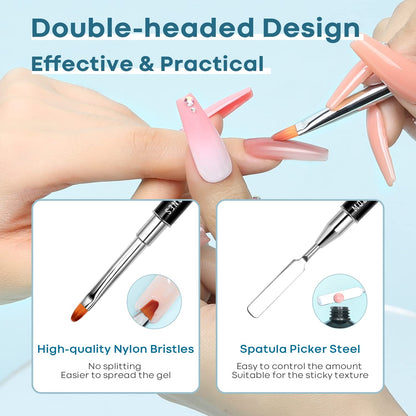 Modelones Poly Gel Slip Solution with Pull-Out Stopper – Streamlined Anti-Stick Kit for Less-Is-More Routines
