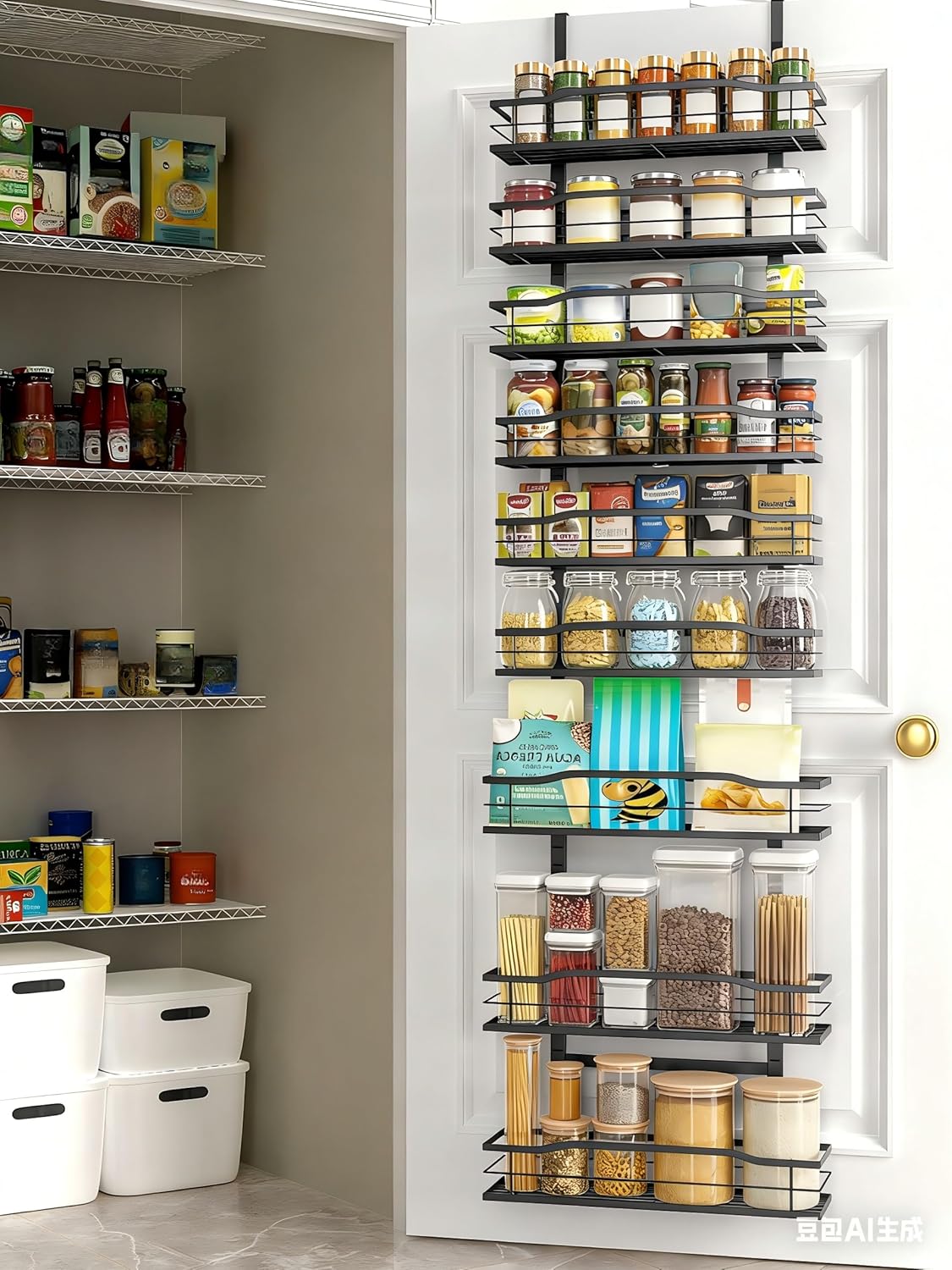 Moforoco 9-Tier Over The Door Organizer – Calming Bath Storage Tower for Daily Reset Moments