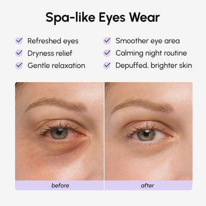 moist heat / steam-like warming effect that hydrates the delicate eye area