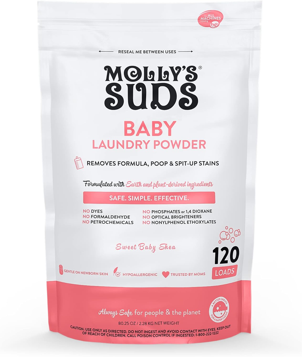 Molly's Suds Baby Laundry Powder – Residue-Free Wash for Allergy-Prone Skin and Chemical-Sensitive Households