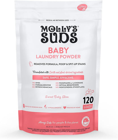 Molly's Suds Baby Laundry Powder – Residue-Free Wash for Allergy-Prone Skin and Chemical-Sensitive Households