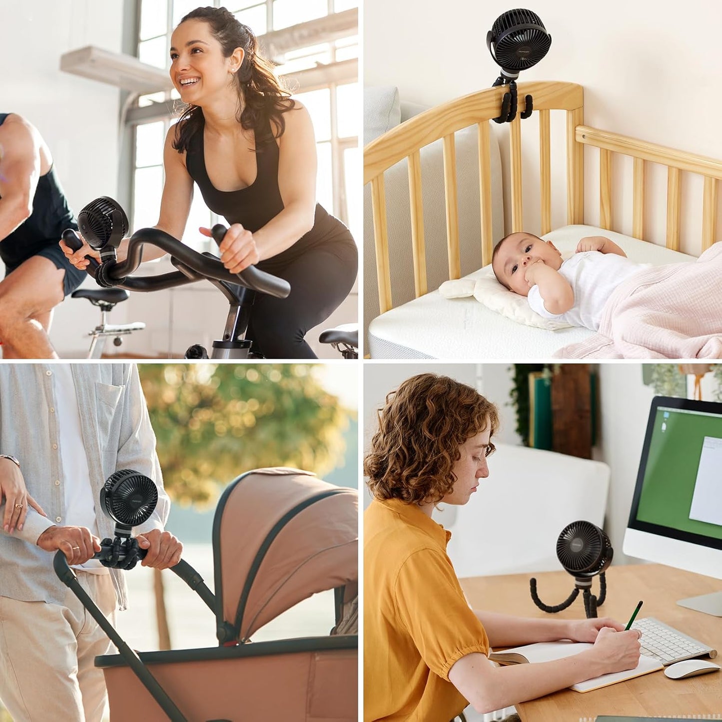 Momcozy 8000mAh Portable Fan – All-Day Outdoor Cooling for Camping, Beach & Theme Park Trips