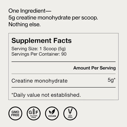 Momentous Creatine Monohydrate Powder - Premium NSF Certified Supplement for Elite Home Wellness Bars