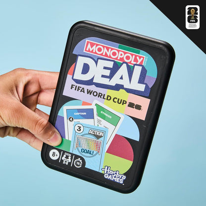 Monopoly Deal FIFA World Cup 2026 Edition – Soccer Fan Birthday Gift for Kids and Adults, Officially Licensed Card Game Ages 8+