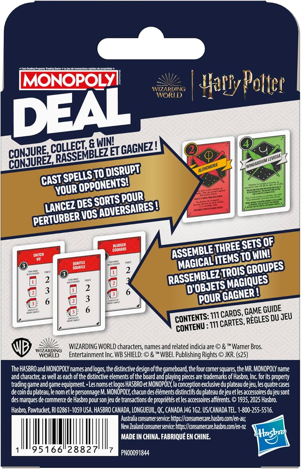 Monopoly Deal Harry Potter Card Game – Magical Birthday Gift for Mom, Her, and Collectors Who Love Quick Strategy