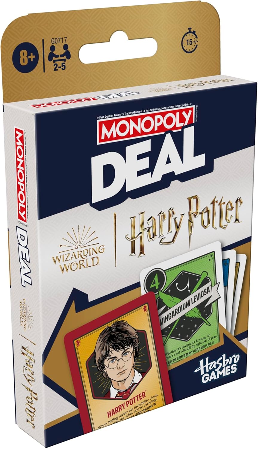 Monopoly Deal Harry Potter Card Game – Magical Birthday Gift for Mom, Her, and Collectors Who Love Quick Strategy