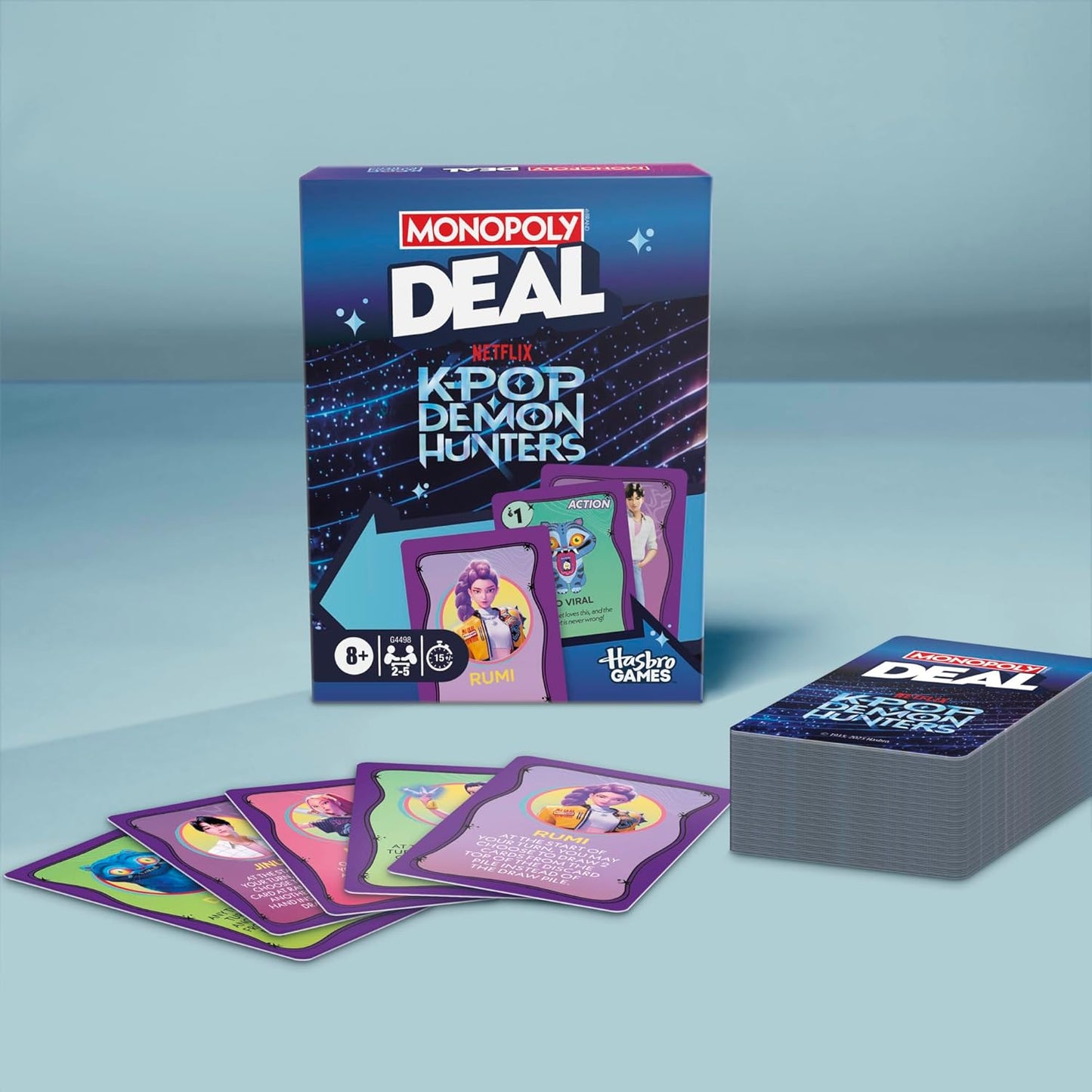 Monopoly Deal: KPop Demon Hunters Card Game – Family Card Game for Kids Ages 8+ and Tweens, 2-5 Players, 15-Minute Play