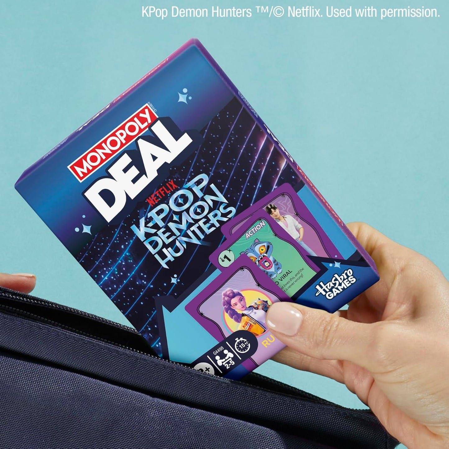 Monopoly Deal: KPop Demon Hunters Card Game – Family Card Game for Kids Ages 8+ and Tweens, 2-5 Players, 15-Minute Play