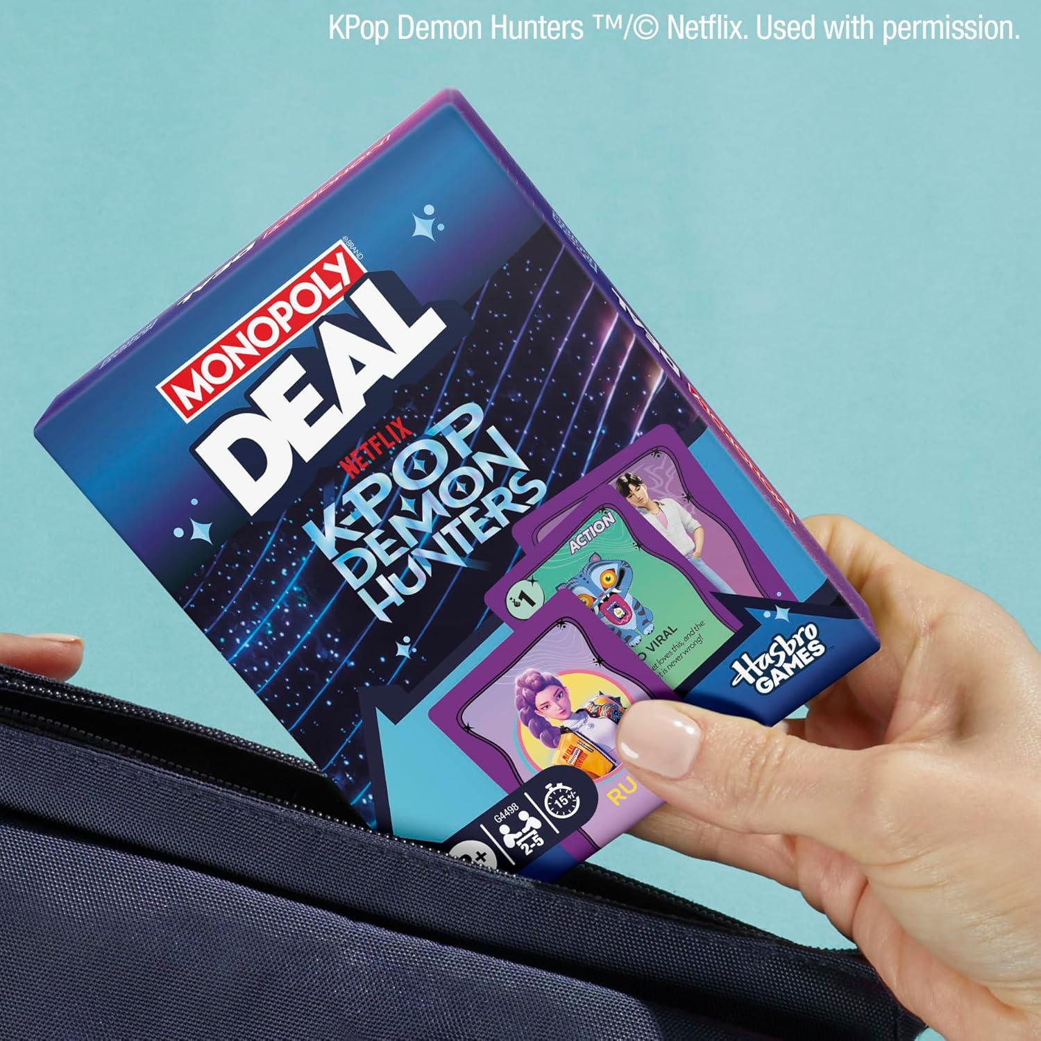 Monopoly Deal: KPop Demon Hunters Card Game – Family Card Game for Kids Ages 8+ and Tweens, 2-5 Players, 15-Minute Play