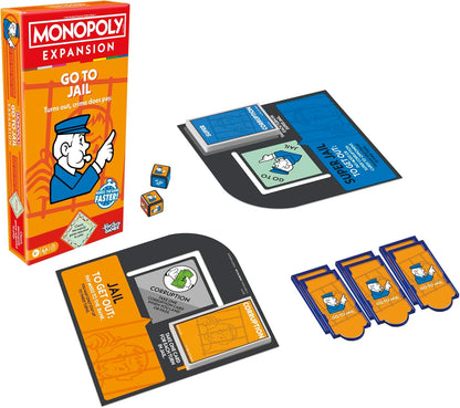 Monopoly Go to Jail Expansion – Affordable Stocking Stuffer and Easter Basket Board Game Gift for Kids and Adults