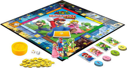 Monopoly Junior Super Mario Edition Board Game – Safe Screen-Free Play for Kids Ages 5+, Perfect for Playroom and Kids' Bedroom