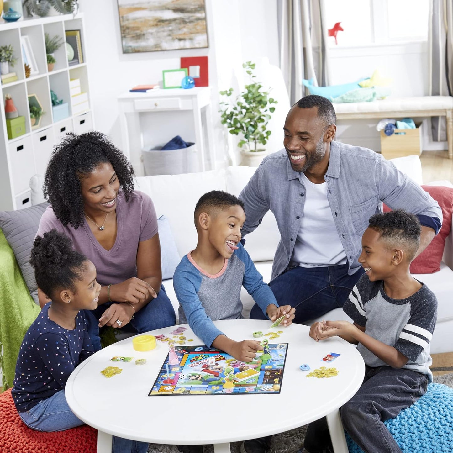 Monopoly Junior Super Mario Edition Board Game – Safe Screen-Free Play for Kids Ages 5+, Perfect for Playroom and Kids' Bedroom