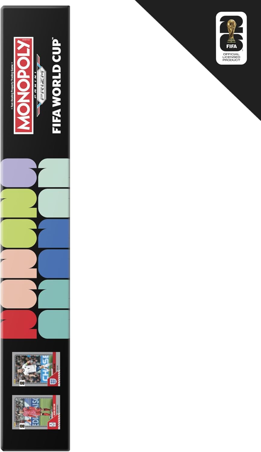 Monopoly Panini Prizm: FIFA World Cup Board Game – Portable Backyard Patio Game for Tournament Watch Parties and Cookouts