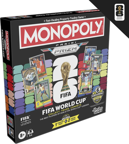 Monopoly Panini Prizm: FIFA World Cup Board Game – Portable Backyard Patio Game for Tournament Watch Parties and Cookouts