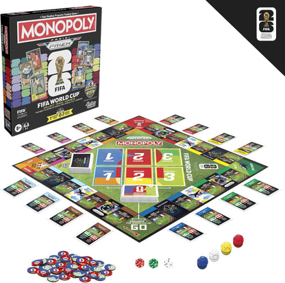 Monopoly Panini Prizm: FIFA World Cup Board Game – Portable Backyard Patio Game for Tournament Watch Parties and Cookouts