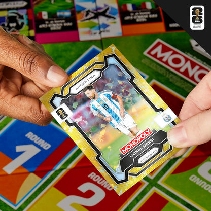 Monopoly Panini Prizm: FIFA World Cup Board Game – Portable Backyard Patio Game for Tournament Watch Parties and Cookouts