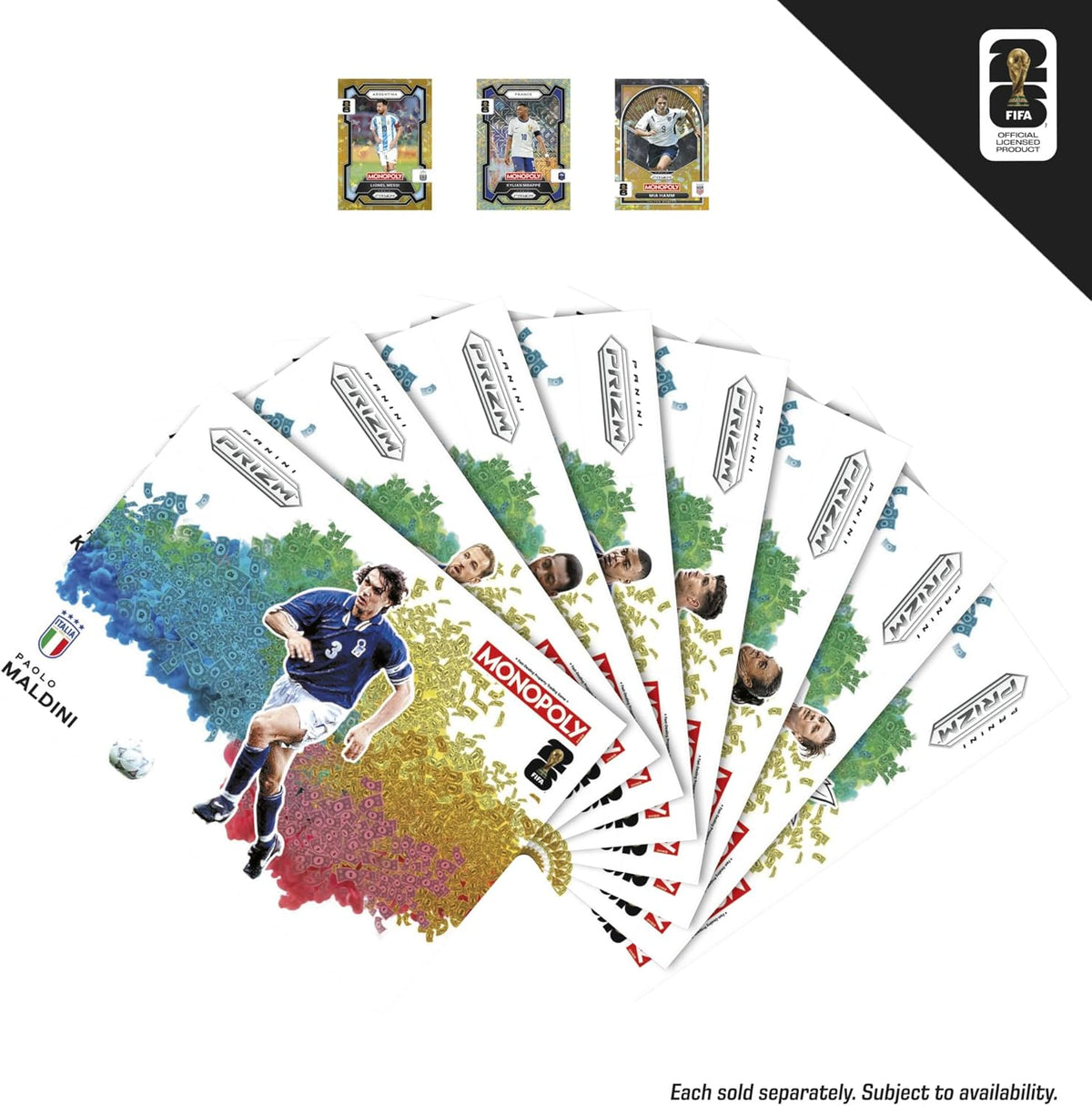 Monopoly Panini Prizm: FIFA World Cup Board Game – Portable Backyard Patio Game for Tournament Watch Parties and Cookouts