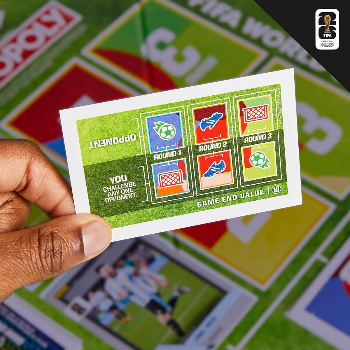 Monopoly Panini Prizm: FIFA World Cup Board Game – Portable Backyard Patio Game for Tournament Watch Parties and Cookouts