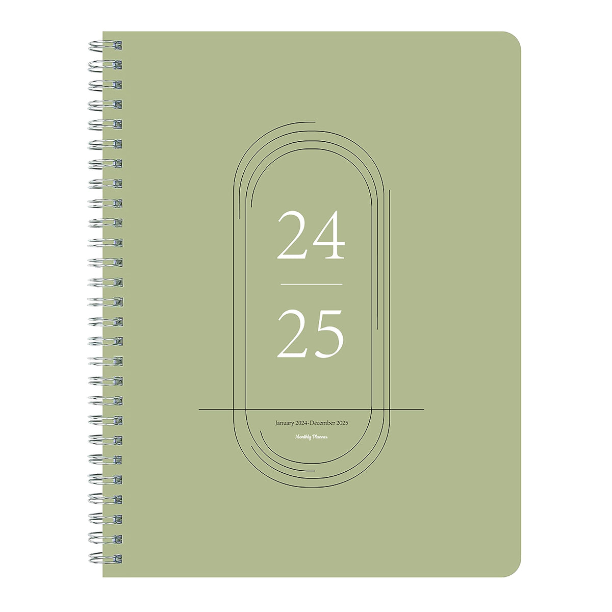 Monthly Planner Jan 2024 - Dec 2025,Simple Calendar Planner Notebook 7&amp;#34; x 9&amp;#34; Soft PVC Cover Spiral Binding With Goals To Do List, Easy Organize Your Schedules