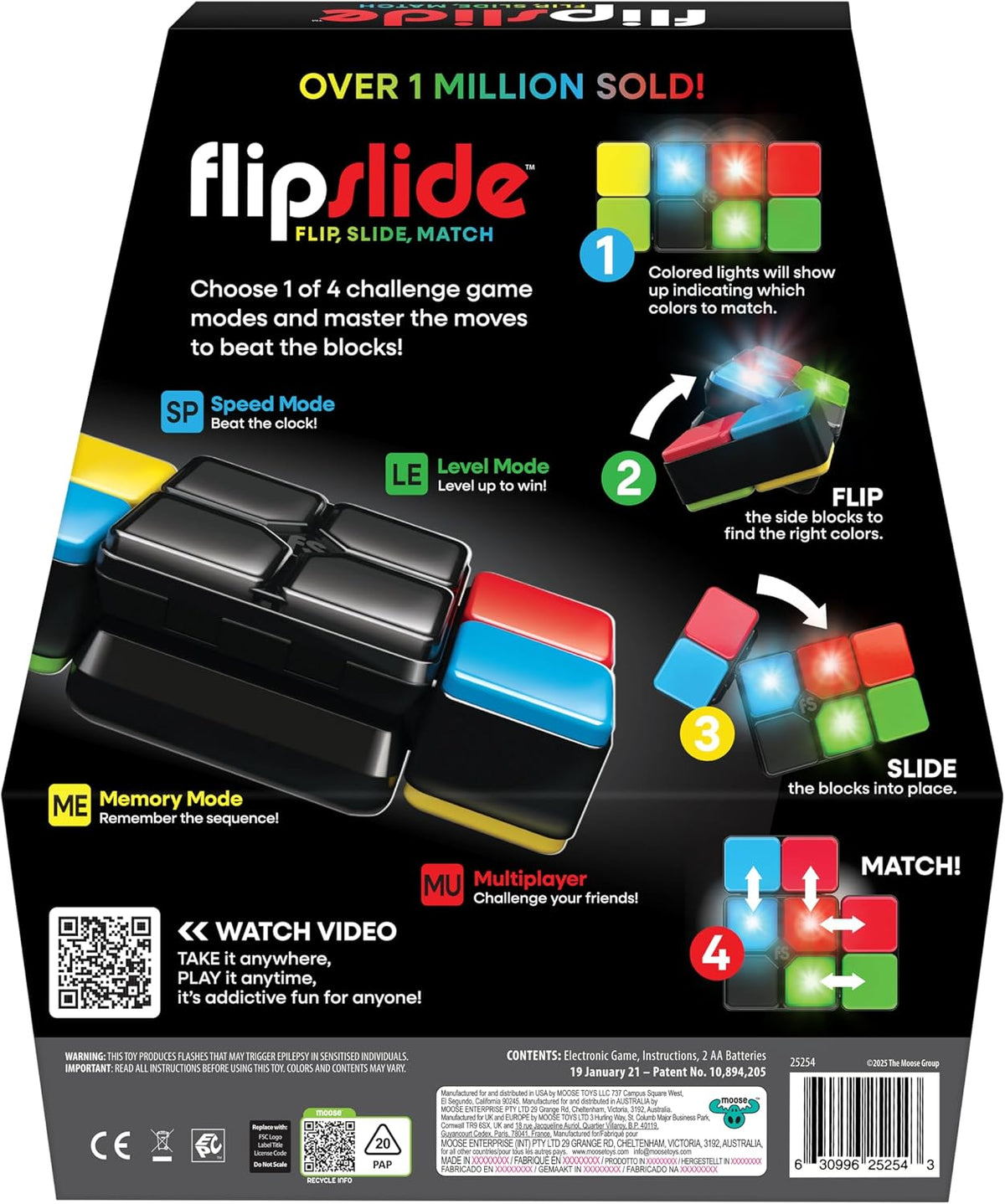 Moose Games Flipslide – Holiday Gift for Preteens, Screen-Free Handheld Game for Car Rides