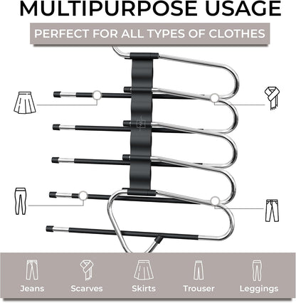 MORALVE Multi-Layer Space Saving Hangers – Holiday Gift for Moms Who Love Tidy Closets