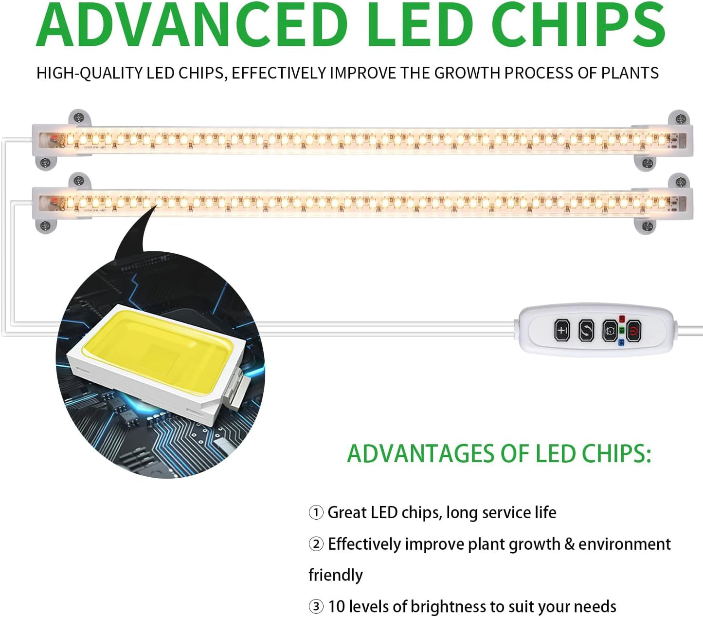 MossyCove LED Grow Light Strips – Background Plant Light for Home Office Focus, Set-and-Forget Timer