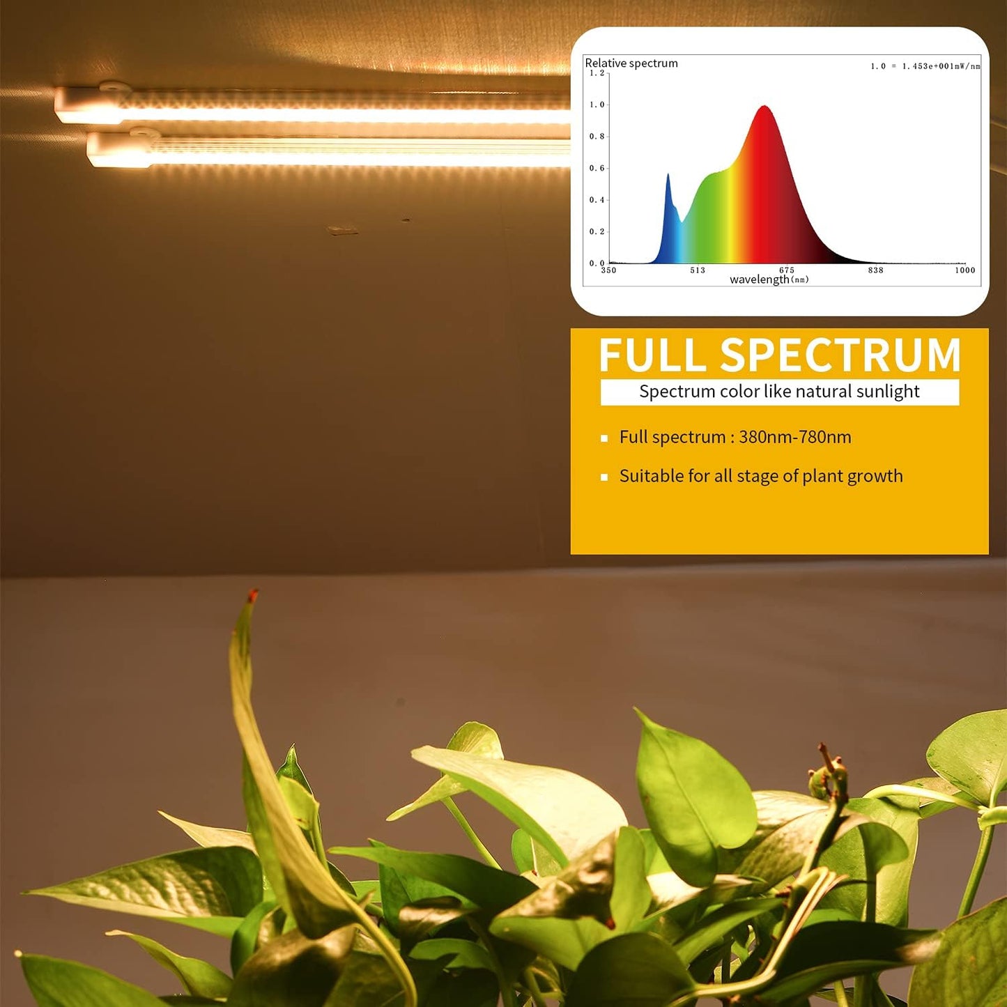 MossyCove LED Grow Light Strips – Background Plant Light for Home Office Focus, Set-and-Forget Timer