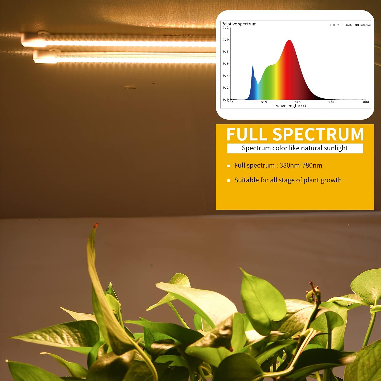MossyCove LED Grow Light Strips – Background Plant Light for Home Office Focus, Set-and-Forget Timer