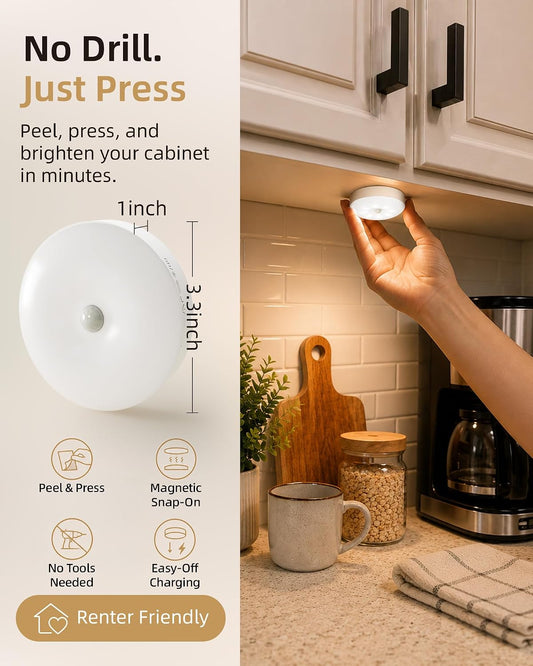 motion sensor with 120° detection up to 10 ft plus day, night, and always-on modes