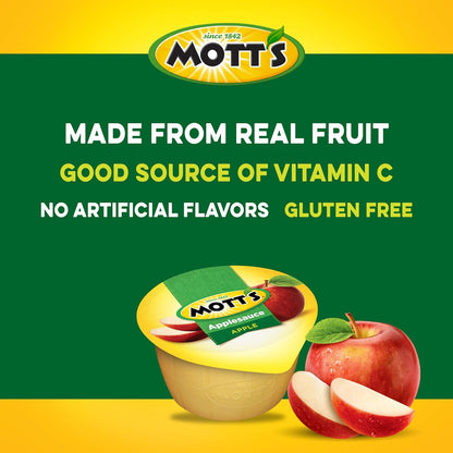 Mott's No Artificial Flavor Applesauce Cups - Healthy Breakroom Snack for Shared Workspaces and Corporate Pantry Stocking