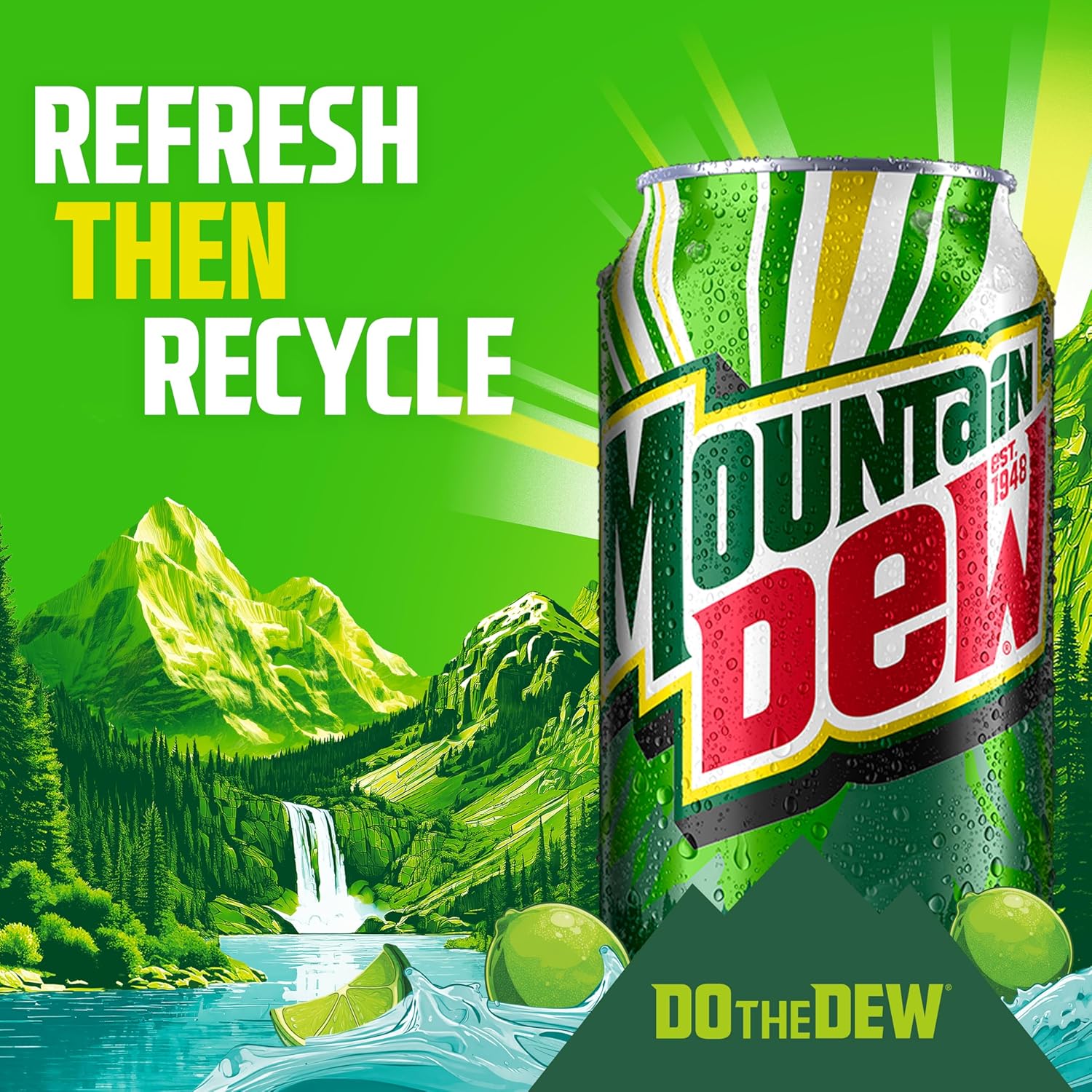 Mountain Dew Mini Cans 7.5oz 10-Pack – Fun Stocking Stuffer Soda Gift for Teen Boys and Gamers