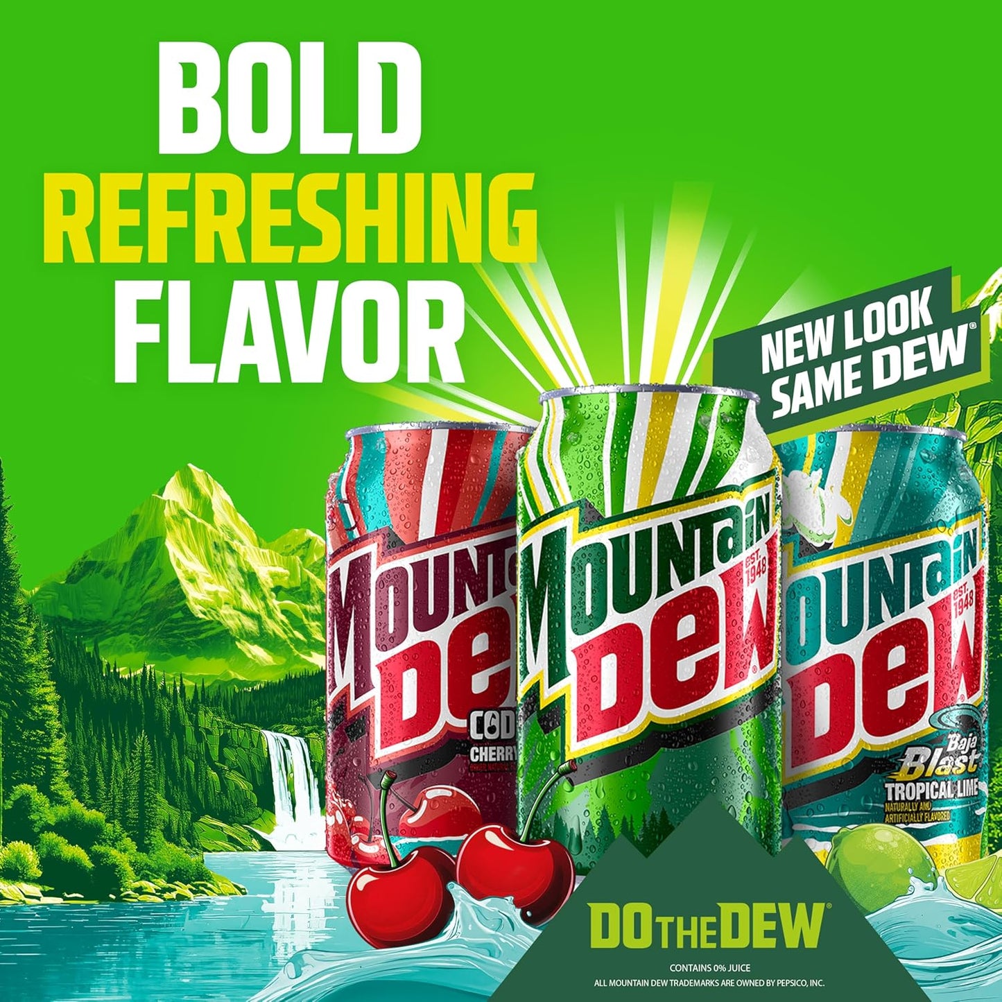 Mountain Dew Mini Cans 7.5oz 10-Pack – Fun Stocking Stuffer Soda Gift for Teen Boys and Gamers