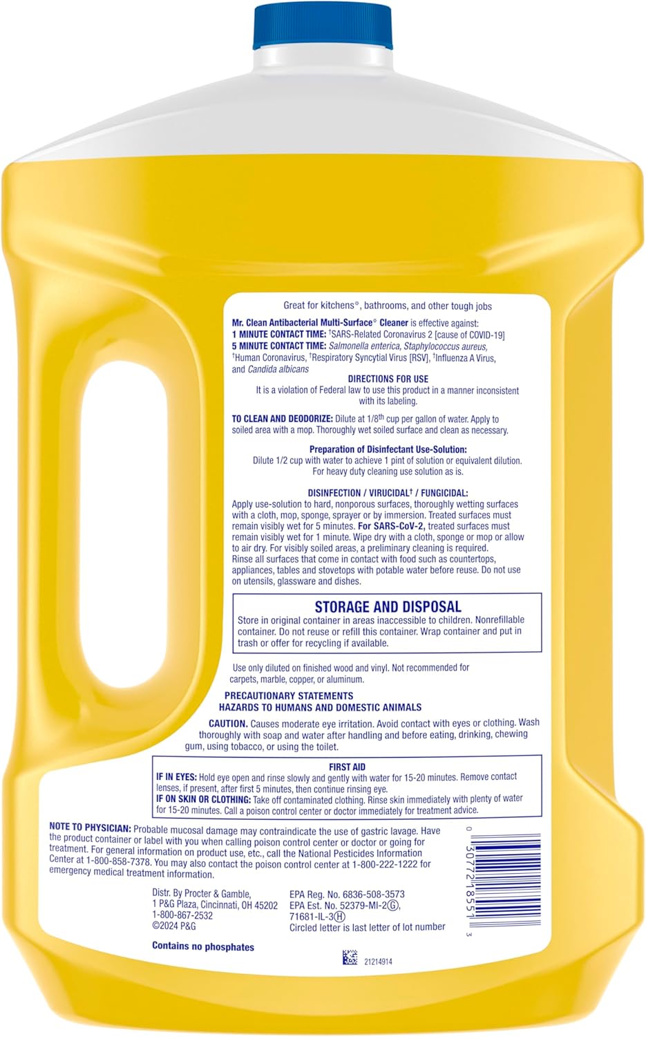 Mr. Clean Antibacterial All Purpose Cleaner, Mindful Home Reset for Wellness Routines and Weekly Deep-Clean Rituals