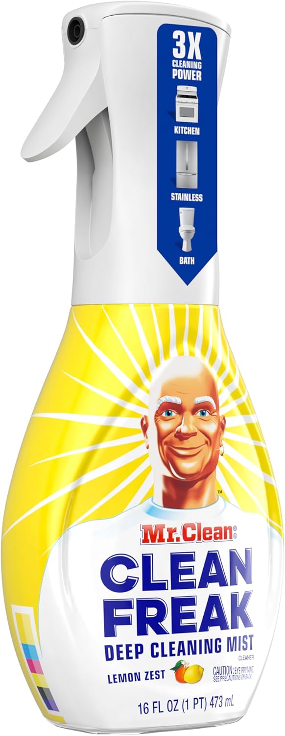 Mr. Clean Clean Freak Mist – Calming Lemon Scent Cleaner for Mindful Kitchen and Bathroom Routines