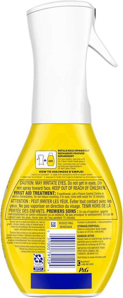 Mr. Clean Clean Freak Mist – Calming Lemon Scent Cleaner for Mindful Kitchen and Bathroom Routines