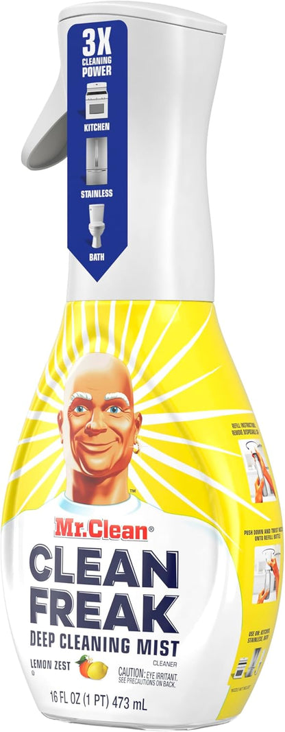 Mr. Clean Clean Freak Mist – Calming Lemon Scent Cleaner for Mindful Kitchen and Bathroom Routines
