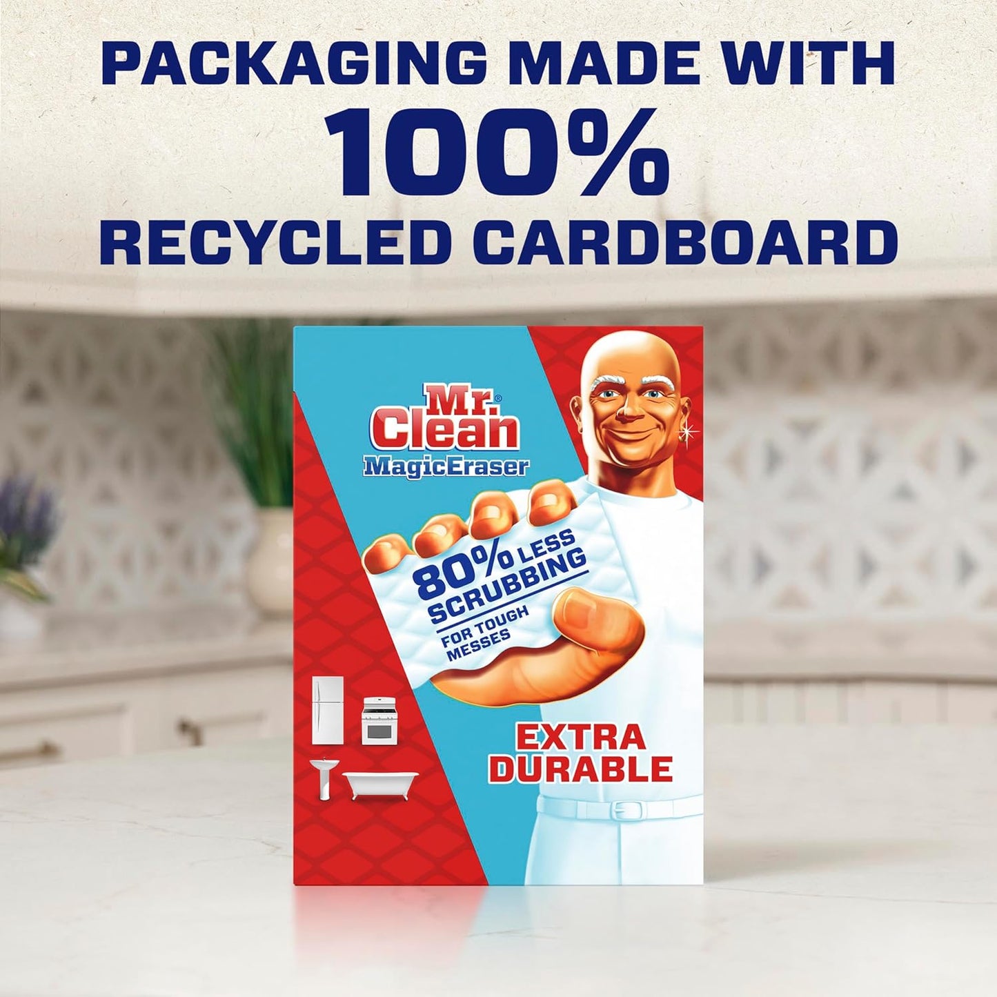 Mr. Clean Magic Eraser Sponge – Quick Workspace Reset, Restores Door Frames and Switches
