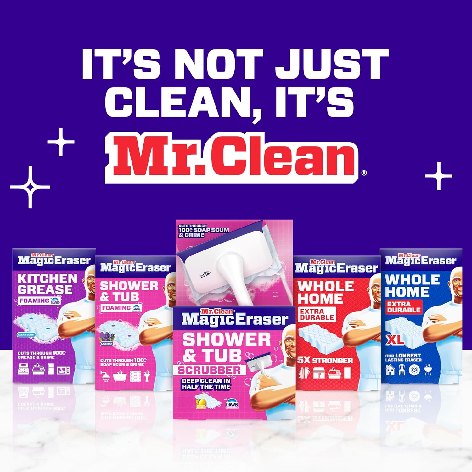 Mr. Clean Magic Eraser Sponge – Thoughtful Housewarming Gift for New Homeowners, 8ct Lavender