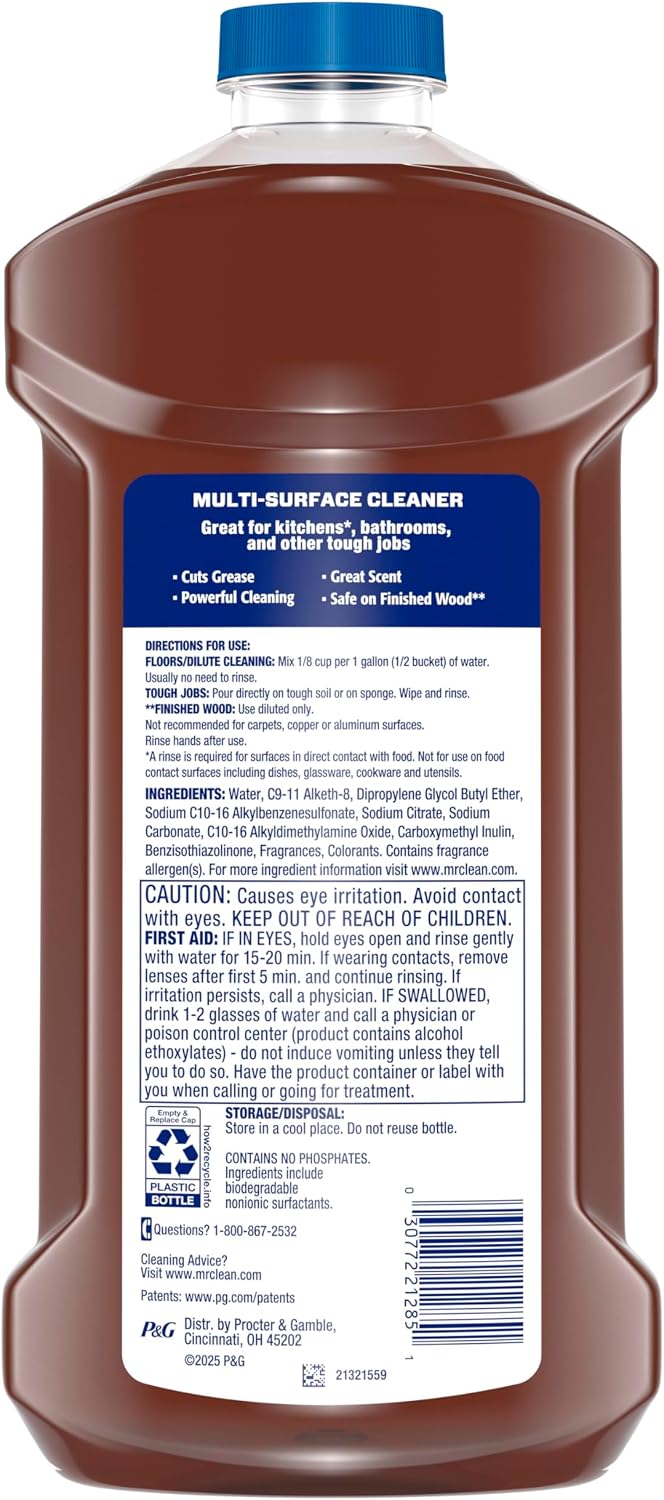 Mr. Clean Spiced Harvest Multi Surface Cleaner 41oz – Worry-Free Mopping Around Sleeping Children and Roaming Pets