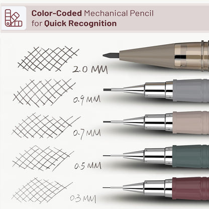 Mr. Pen- Pastel Mechanical Pencil Set – Technical Drafting Pencils for Engineers and Architects