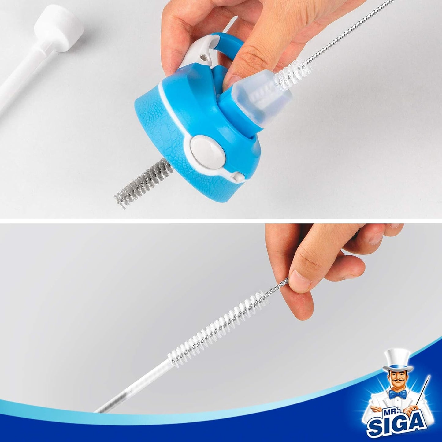 MR.SIGA Bottle Brush Set with Storage Holder, Practical Birthday Gift for Mom & Eco-Friendly Homeowners