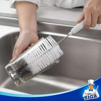 MR.SIGA Bottle Brush Set with Storage Holder, Practical Birthday Gift for Mom & Eco-Friendly Homeowners