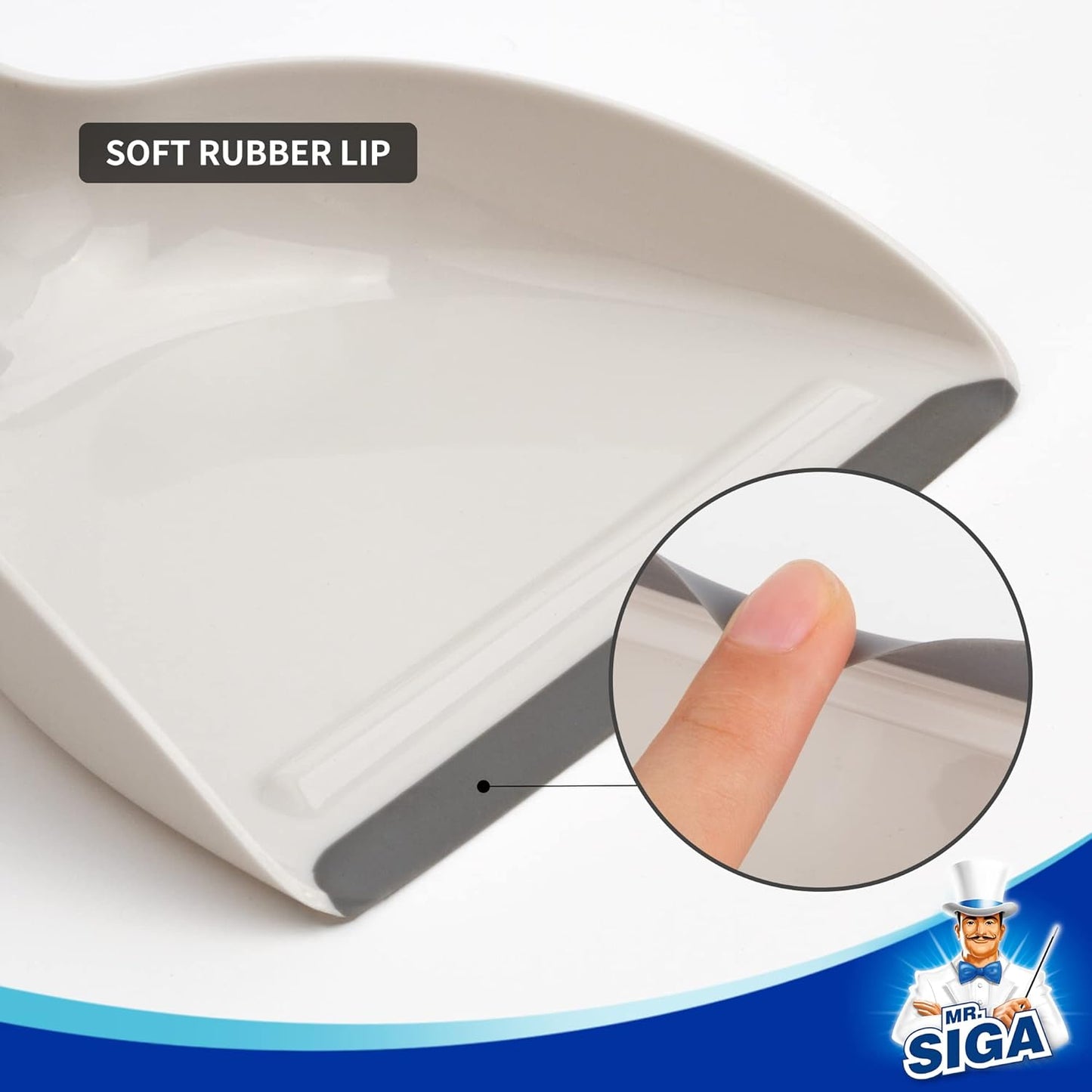 MR.SIGA Mini Dustpan and Brush Set, Style-Forward Crumb Sweeper for Cozy Living Rooms and Reading Nooks