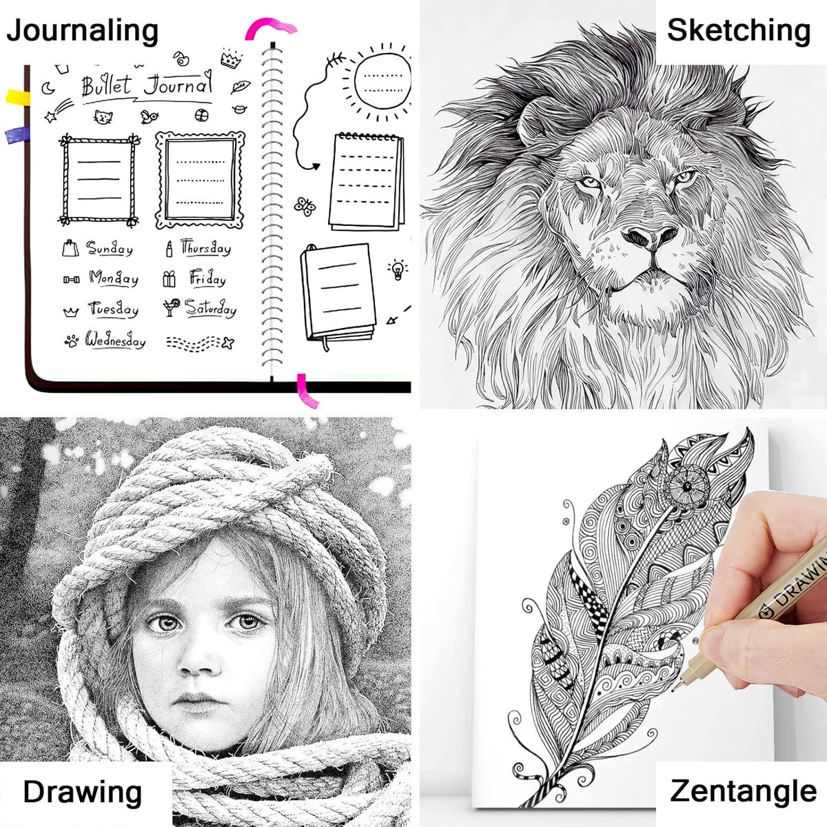 Muchcute Micro Fineliner Drawing Pens – Office Desk Essential for Architects and Designers, Technical Drafting Set